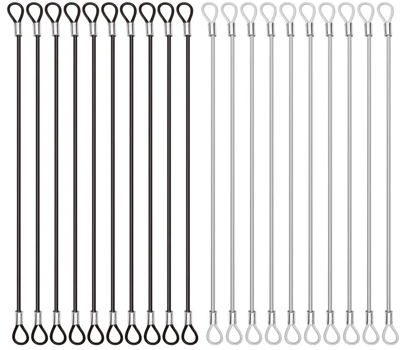 CKANDAY 20 Pack Safety Stainless Steel Tethers,2 Color Coated Security Tether Lanyard Kit Cable Wire Compatible with Sporting Camera All Editions,Action Camera Series Devices and Other Applicable Equipment - Image 1